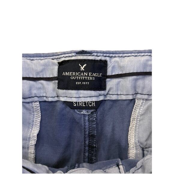 American Eagle Outfitters Shorts Womens Size 8 Blue Stretch Cotton Slash Pockets - Picture 3 of 7